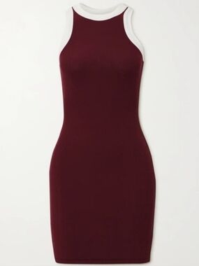 SKIMS Soft Lounge Dress In Maroon Size Xxs